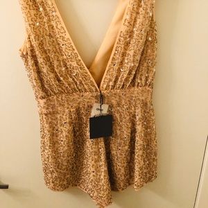 ASOS Sequin Beaded Romper size 4 Petite